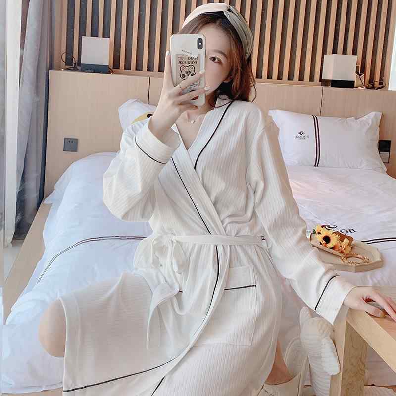 女性用ナイトガウン レディース パジャマ 春秋冬は アウター バスローブ ミドル 丈の スイート ナイト..