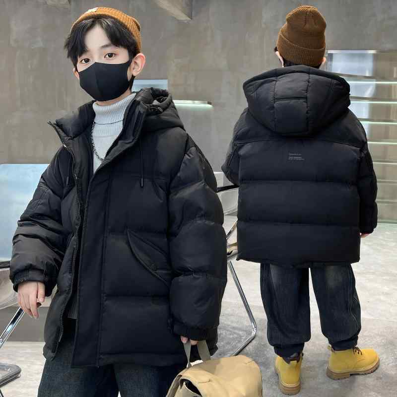 子供用ダウンジャケット 男の子 ダウン ジャケット 冬 2025 子供用 ミドル 丈 厚手 秋冬 スタイル 冬服 ビッグ ボーイ コート