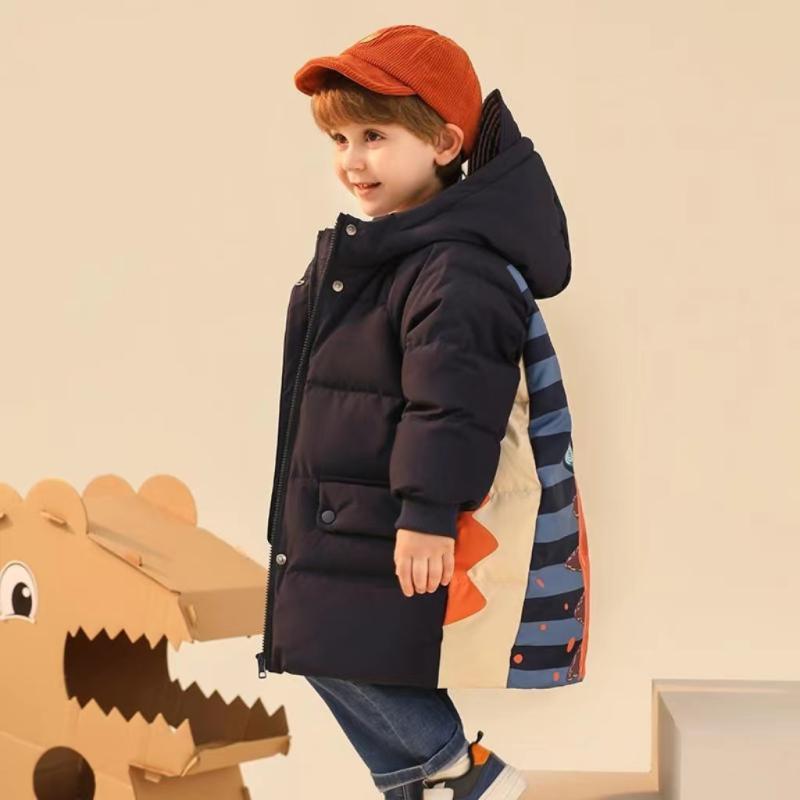 子供用ダウンジャケット 男の子と 女の子 子供用 ダウン ジャケット 2025冬 ミドル 丈の 厚手 幼児用 ベビー コート