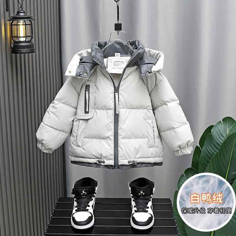 子供用ダウンジャケット 男の子 スタイリッシュな ダウン ジャケット 2024冬 小さい 赤ちゃんの 洗える コットンジャケット 子供用の 白い ダック