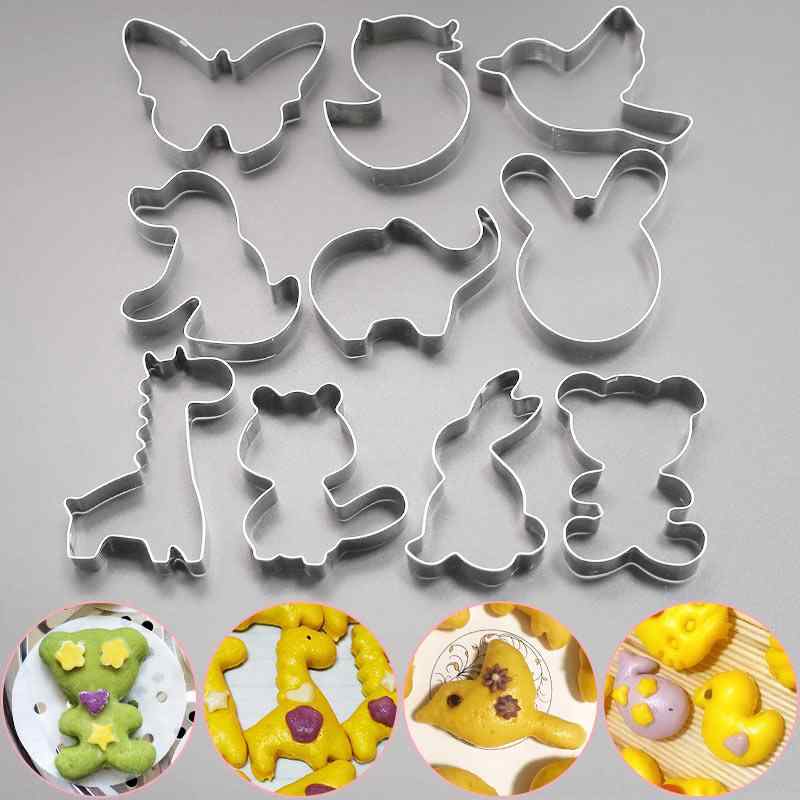 ステンレス スチールの クッキー カッター 果物と 野菜の 蒸し パン 動物 ケーキ DIY ベーキング ツール パイナップル ケーキ型