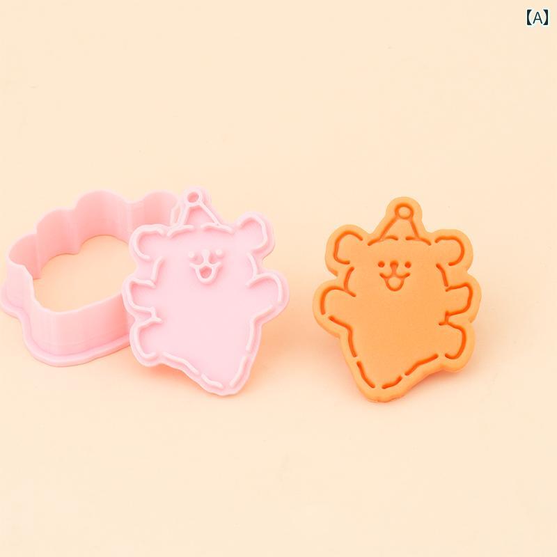 線で カット 子犬の クッキー カッター プリント バター フォンダン ツール