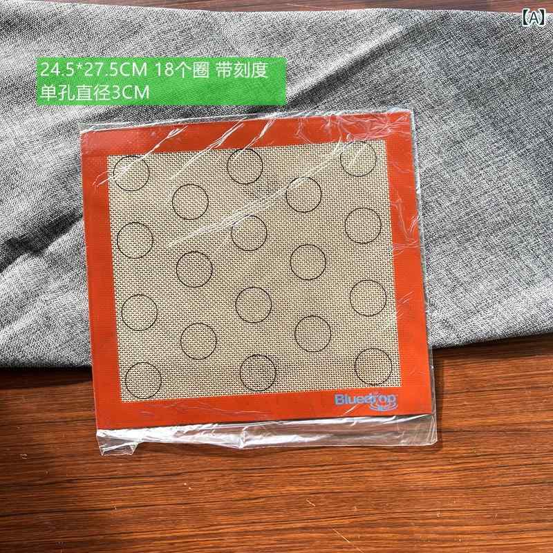 マカロンクッキー ブルードット ファイバー グラス シリコン マット 家庭用 業務用 オーブン ベーキング トレイ マカロン クッキー メルトダウン ノンスティック