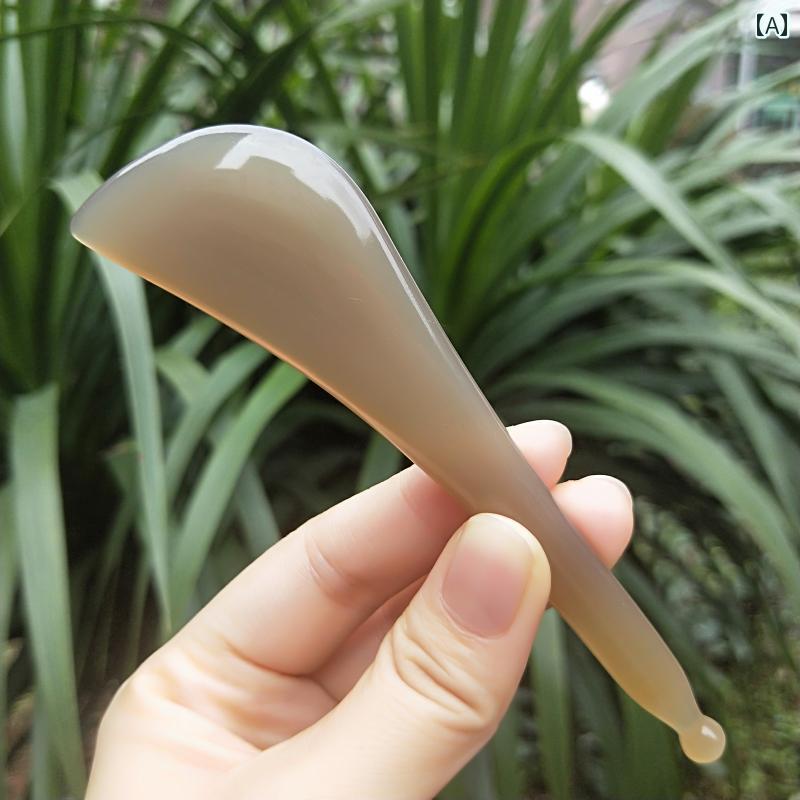 フェイシャルローラー 白い ヤクの 角の マッサージ スティック。 レディース 顔 目 頭に 使える 万能..