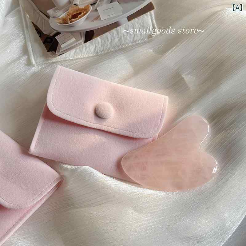 フェイシャルローラー 収納 バッグ ローズ クリスタル マッサージ ボード 顔 首 背中 多機能 スクレー..