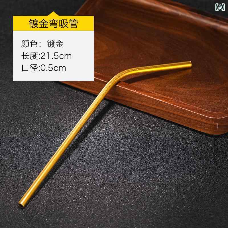 ストローアクセサリー 食品 グレードの ステンレス製 ストロー 304 スプーン ショート 太い ポータブル..