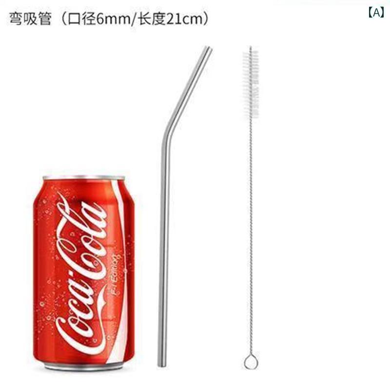 ストローアクセサリー 316 ステンレス スチール ストロー 使い捨てではない ポータブル 拡張 商業 304 ..