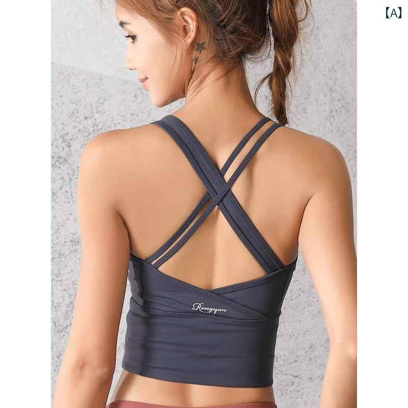 スポーツブラ レディース スポーツブラ 耐衝撃 ギャザー入り アウターと しても 着用 可能 ヨガ トップ..