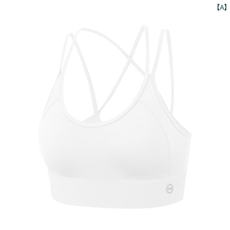 スポーツブラ Neverme 美しい バック スポーツブラ レディース 耐衝撃 プッシュアップ ヨガ フィットネス 細い ストラップ ブラジャー スリングは ベストの 外側に 着用 可能