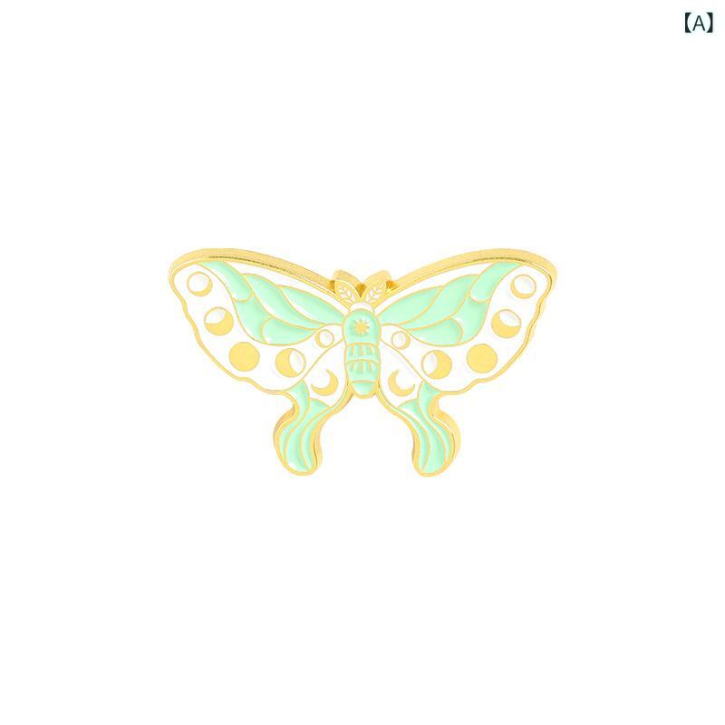 ブローチ レディース かわいい 蝶々 チョウチョ 昆虫 モチーフ アクセサリー 雑貨 ジュエリー ファッション小物 ピンバッジ 安全ピン型 おしゃれ シンプル カジュアル 大人かわいい デザイン 個性派 プレゼント ギフト ラッキーアイテム キラキラ 贈りの商品画像 2