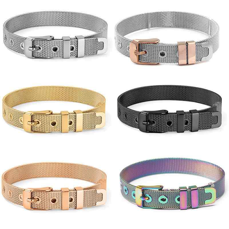 Other - ブレスレット ステンレス メッシュ バンド 調整可能 手首用 アクセサリー シンプル デザイン 普段使い 耐久性 ユニセックス ジュエリー ファッション アイテム