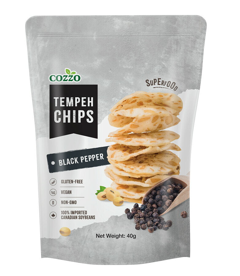 テンペチップス ブラックペッパー味 40g コーゾ 高たんぱく 大豆発酵食品 スーパーフード