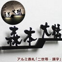 【本日ポイント10倍】 アルミ表札GHO-AL-103「二世帯・漢字」 LED 照明 表札 【送料無料】 切り文字 人気 戸建 戸建て シンプル かっこいい 高...
