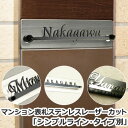 【本日ポイント10倍】 マンション 表札 ステンレス表札【送料無料】マンション表札 ステンレスレーザーカット「シンプルライン・タイプ別」 切り文字 マグネット ...