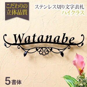 表札 アイアン 切り文字　表札 ロイヤルリーフ ハンドメイド 職人が手作業で仕上げる逸品 こだわりの立体品質 5書体から選べる 美しい曲線 ヨーロピアンやプロヴァンス風の外観にもマッチ ブルックリン アンティーク風