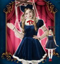 ANTIQUE DOLLS エリーゼブルー [マリオネット人形 コスプレ 操り人形 ネジ巻き コスチューム ハロウィン 仮装 女性 アンティーク人形 レディース]【872283】