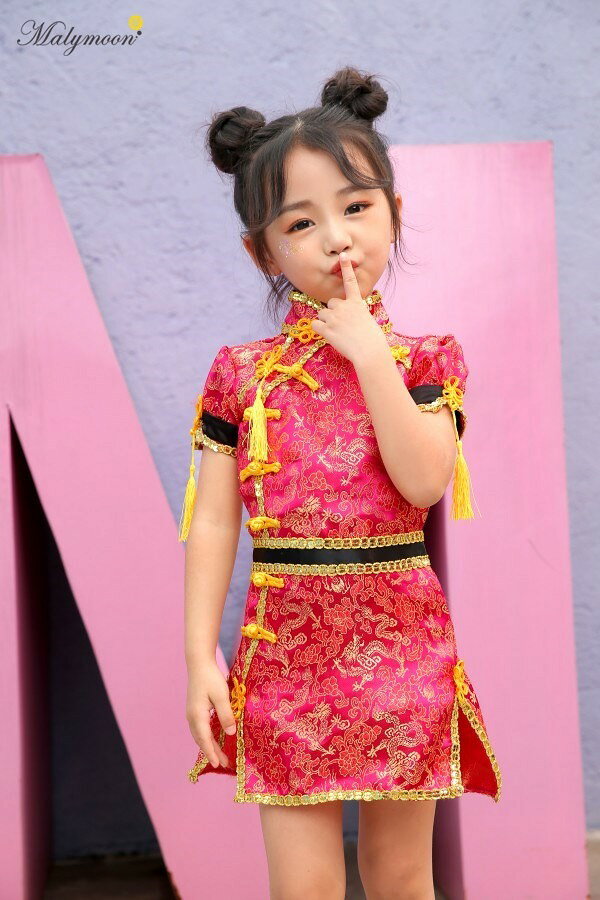 !! El precio más barato está en camino!! Malymoon Kids China dress red 110cm [Marie Moon Cosplay China dress costume kids China costume costume event Halloween] [_408795] — vista 3