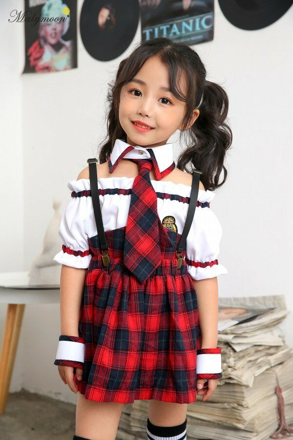 !!最安値挑戦中!! Malymoon kids　スクールガール レッド　130cm [マリームーン コスプレ 学生服 コスチューム 子供用 キッズ 制服 学生 私服 衣装 仮装 イベント ハロウィン]【_408870】 — vista 2