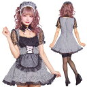 【1点までメール便も可能】コケティッシュガーリー ギンガムコルセットメイド [メイド コスプレ なりきり ハロウィン コスチューム 仮装 大人女性用 レディー...