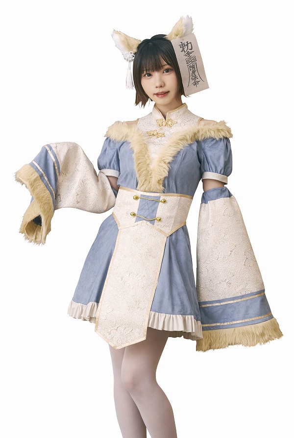 イベントショップ パンプキンのダスティコンフィ　キツネキョンシー　　[キョンシー コスプレ 狐 きつね コスチューム レディース 大人 女性用 ハロウィン 衣装 なりきり イベント]【_906377】｜アングル2