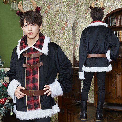 マニフィックノエル チェックトナカイ　　[メンズ トナカイ コスプレ チェック柄 ジャケット クリスマ..