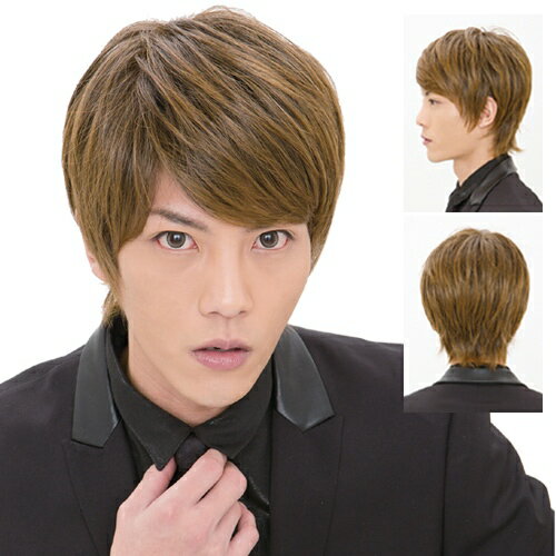 【メンズウィッグ ヘアネット付】 マイルドショート （ビターシナモンブレンド） 　[ラパンドアールオム 男性用 ウィッグ メンズ かつら ファッションウィッグ ウイッグ イベント]【506635】