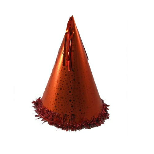 [パーティー 帽子]三角帽子（レッド）　[三角帽子 とんがり帽子 誕生日 主役 ハット イベント 二次会 クリスマス ハロウィン 宴会 応援グッズ]【K-3520】