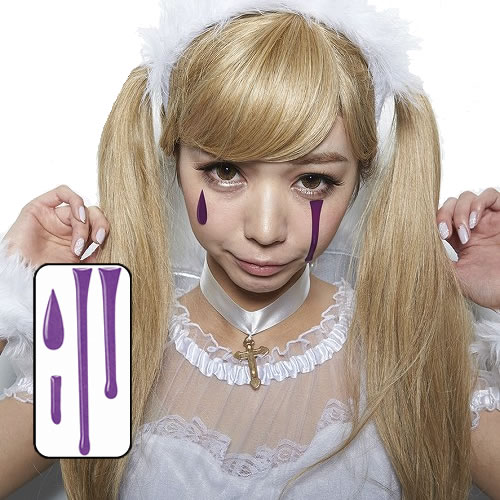 【20点までメール便も可能】 フェイク涙C [涙 シール 泣き顔 イベント コスプレ 仮装 おもしろグッズ ハロウィン]【223069】_HBのサムネイル