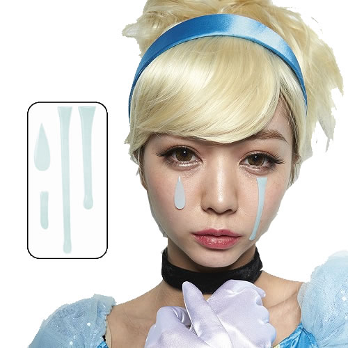 【20点までメール便も可能】 フェイク涙E [涙 シール 泣き顔 イベント コスプレ 仮装 おもしろグッズ ハロウィン]【223083】_HBのサムネイル