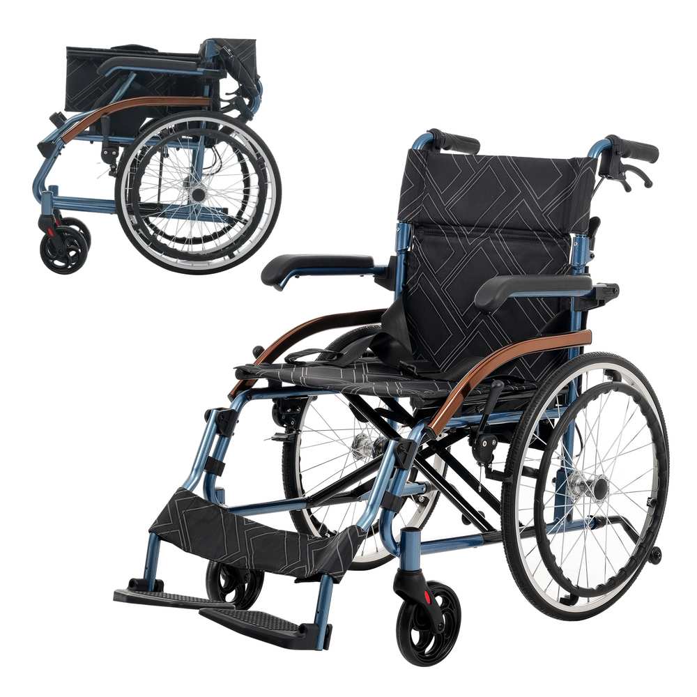 【商品詳細】 Dimensions & Details style="width: 40%;line-height:24px;padding: 12px 16px;background: #F7F8FA;border-right: 1px solid #E5E5E5;border-bottom: 1px solid #E5E5E5;word-break: break-word;white-space: pre-wrap">・素材 style="width: 60%;line-height:18px;padding: 12px 16px;border-bottom: 1px solid #E5E5E5;word-break: break-word;white-space: pre-wrap">アルミ style="width: 40%;line-height:24px;padding: 12px 16px;background: #F7F8FA;border-right: 1px solid #E5E5E5;border-bottom: 1px solid #E5E5E5;word-break: break-word;white-space: pre-wrap">・カラー style="width: 60%;line-height:18px;padding: 12px 16px;border-bottom: 1px solid #E5E5E5;word-break: break-word;white-space: pre-wrap">ブラック style="width: 40%;line-height:24px;padding: 12px 16px;background: #F7F8FA;border-right: 1px solid #E5E5E5;border-bottom: 1px solid #E5E5E5;word-break: break-word;white-space: pre-wrap">・商品サイズ style="width: 60%;line-height:18px;padding: 12px 16px;border-bottom: 1px solid #E5E5E5;word-break: break-word;white-space: pre-wrap">幅104*奥行き63*高87cm style="width: 40%;line-height:24px;padding: 12px 16px;background: #F7F8FA;border-right: 1px solid #E5E5E5;border-bottom: 1px solid #E5E5E5;word-break: break-word;white-space: pre-wrap">・梱包数 style="width: 60%;line-height:18px;padding: 12px 16px;border-bottom: 1px solid #E5E5E5;word-break: break-word;white-space: pre-wrap">1 style="width: 40%;line-height:24px;padding: 12px 16px;background: #F7F8FA;border-right: 1px solid #E5E5E5;border-bottom: 1px solid #E5E5E5;word-break: break-word;white-space: pre-wrap">・梱包サイズ style="width: 60%;line-height:18px;padding: 12px 16px;border-bottom: 1px solid #E5E5E5;word-break: break-word;white-space: pre-wrap">75.5*74.5*25cm style="width: 40%;line-height:24px;padding: 12px 16px;background: #F7F8FA;border-right: 1px solid #E5E5E5;border-bottom: 1px solid #E5E5E5;word-break: break-word;white-space: pre-wrap">・重量（N.W.） style="width: 60%;line-height:18px;padding: 12px 16px;border-bottom: 1px solid #E5E5E5;word-break: break-word;white-space: pre-wrap">11.6kg style="width: 40%;line-height:24px;padding: 12px 16px;background: #F7F8FA;border-right: 1px solid #E5E5E5;border-bottom: 1px solid #E5E5E5;word-break: break-word;white-space: pre-wrap">・重量（G.W.） style="width: 60%;line-height:18px;padding: 12px 16px;border-bottom: 1px solid #E5E5E5;word-break: break-word;white-space: pre-wrap">13.6kg style="width: 40%;line-height:24px;padding: 12px 16px;background: #F7F8FA;border-right: 1px solid #E5E5E5;border-bottom: 1px solid #E5E5E5;word-break: break-word;white-space: pre-wrap">・生産国 style="width: 60%;line-height:18px;padding: 12px 16px;border-bottom: 1px solid #E5E5E5;word-break: break-word;white-space: pre-wrap">中国 style="width: 40%;line-height:24px;padding: 12px 16px;background: #F7F8FA;border-right: 1px solid #E5E5E5;border-bottom: 1px solid #E5E5E5;word-break: break-word;white-space: pre-wrap">・組立品/完成品 style="width: 60%;line-height:18px;padding: 12px 16px;border-bottom: 1px solid #E5E5E5;word-break: break-word;white-space: pre-wrap">完成品 商品の説明01： ◆01自走介助兼用 車椅子 軽量アルミ製 お手入れ簡単 自立型折り畳み 転倒防止バー 耐荷重：100kg モデル体重：60、身長：158 自走介助兼用の車椅子とは、使用者のニーズに応じて、介助者による推進と、本人による自走が可能な設計です。 使用者自走：後輪のハンドリム（こぐための輪）を操作し、車椅子を自由に動かす。 介助者のサポート：介助者は後輪のハンドグリップを使って、車椅子をスムーズに押して移動をサポートする。 ◆02安全性の高い：自走・介助兩用ブレーキが搭載 自走用ブレーキ：時計回りに回して制動する 介助用ブレーキ：上に引っ張ることで制動する 傾斜した坂道でもしっかりと停車できる高い制動力を備えています。 （この機能は介助者専用です。使用者は坂道で一人で停止しないでください。転倒の危険があります。） 下部のトリガーを引くことで、ブレーキを解除できます。 ◆03キャスタ一付可動式転倒防止バー付き 後方転倒防止機能があり、車椅子が後方に転倒するのをしっかり防止します。 高さ調節可能で、キャスタ一付なので、小さな段差を乗り越える際にも安心して使用できます。 ◆04自立型折り畳み 自立型折り畳み機能を備えており、使用しないときには簡単に折りたたんでコンパクトに収納できます。 この状態でも押して移動できるんですよ〜 折りたたんだ状態では、高さ71cm、長さ77cm、幅30cmとなり、車のトランクにも簡単に収納できます。 ◆05高品質なアルミ合金材質 軽量でありながら強度も高く、安全性を保ちながらスムーズな移動が可能です。 11.42kgの重量で、お年寄りの方でも持ち上げやすい設計です。 ◆06跳ね上げ式の肘掛けと足サポート 肘掛けの跳ね上げは、車いすへの乗り降りをより便利にします。簡単に跳ね上げられるので、ベッドなどへの移乗の際にも邪魔になりません。 ◆07衝撃吸収・静音タイヤ 幅広のソリッドタイヤが搭載されており、安定性が高く、舗装されていない道や段差でもスムーズに移動できます。 多様なシーンに対応：減速帯、石畳の道、コンクリート舗装 49cm直径後輪 波型のハンドリム ダブルアルミリング 28本の超強ステンレスワイヤー ◆08細かいところまでいろいろ機能あり PVC製のキャスター前輪 360°回転可能 革製の滑り止めアームレスト 手触りが良く、快適に使用 シートベルトが装備 移動中の安全をサポート 大容量収納バッグ 常の持ち運びに便利 レッグサポートあり 足をしっかりと支え、快適な姿勢をサポート 【セールスポイント】◎01自走介助兼用の車椅子とは、使用者のニーズに応じて、介助者による推進と、本人による自走が可能な設計です。使用者自走：後輪のハンドリム（こぐための輪）を操作し、車椅子を自由に動かす。介助者のサポート：介助者は後輪のハンドグリップを使って、車椅子をスムーズに押して移動をサポートする。◎02安全性の高い：自走・介助兩用ブレーキが搭載　自走用ブレーキ：時計回りに回して制動する介助用ブレーキ：上に引っ張ることで制動する◎03傾斜した坂道でもしっかりと停車できる高い制動力を備えています。（この機能は介助者専用です。使用者は坂道で一人で停止しないでください。転倒の危険があります。）◎04キャスタ一付可動式転倒防止バー付き後方転倒防止機能があり、車椅子が後方に転倒するのをしっかり防止します。高さ調節可能で、キャスタ一付なので、小さな段差を乗り越える際にも安心して使用できます。◎04自立型折り畳み　自立型折り畳み機能を備えており、使用しないときには簡単に折りたたんでコンパクトに収納できます。气泡里面：この状態でも押して移動できるんですよ〜【材質】Aluminium【サイズ】75.5 x 74.5 x 25 cm【重量】13.4 kg