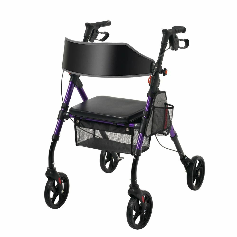 【商品詳細】 Dimensions & Details style="width: 40%;line-height:24px;padding: 12px 16px;background: #F7F8FA;border-right: 1px solid #E5E5E5;border-bottom: 1px solid #E5E5E5;word-break: break-word;white-space: pre-wrap">・素材 style="width: 60%;line-height:18px;padding: 12px 16px;border-bottom: 1px solid #E5E5E5;word-break: break-word;white-space: pre-wrap">アルミ style="width: 40%;line-height:24px;padding: 12px 16px;background: #F7F8FA;border-right: 1px solid #E5E5E5;border-bottom: 1px solid #E5E5E5;word-break: break-word;white-space: pre-wrap">・カラー style="width: 60%;line-height:18px;padding: 12px 16px;border-bottom: 1px solid #E5E5E5;word-break: break-word;white-space: pre-wrap">パープル style="width: 40%;line-height:24px;padding: 12px 16px;background: #F7F8FA;border-right: 1px solid #E5E5E5;border-bottom: 1px solid #E5E5E5;word-break: break-word;white-space: pre-wrap">・商品サイズ style="width: 60%;line-height:18px;padding: 12px 16px;border-bottom: 1px solid #E5E5E5;word-break: break-word;white-space: pre-wrap">幅52*奥行き77*高84~94cm style="width: 40%;line-height:24px;padding: 12px 16px;background: #F7F8FA;border-right: 1px solid #E5E5E5;border-bottom: 1px solid #E5E5E5;word-break: break-word;white-space: pre-wrap">・梱包数 style="width: 60%;line-height:18px;padding: 12px 16px;border-bottom: 1px solid #E5E5E5;word-break: break-word;white-space: pre-wrap">1 style="width: 40%;line-height:24px;padding: 12px 16px;background: #F7F8FA;border-right: 1px solid #E5E5E5;border-bottom: 1px solid #E5E5E5;word-break: break-word;white-space: pre-wrap">・梱包サイズ style="width: 60%;line-height:18px;padding: 12px 16px;border-bottom: 1px solid #E5E5E5;word-break: break-word;white-space: pre-wrap">52*45*20cm style="width: 40%;line-height:24px;padding: 12px 16px;background: #F7F8FA;border-right: 1px solid #E5E5E5;border-bottom: 1px solid #E5E5E5;word-break: break-word;white-space: pre-wrap">・重量（N.W.） style="width: 60%;line-height:18px;padding: 12px 16px;border-bottom: 1px solid #E5E5E5;word-break: break-word;white-space: pre-wrap">8kg style="width: 40%;line-height:24px;padding: 12px 16px;background: #F7F8FA;border-right: 1px solid #E5E5E5;border-bottom: 1px solid #E5E5E5;word-break: break-word;white-space: pre-wrap">・重量（G.W.） style="width: 60%;line-height:18px;padding: 12px 16px;border-bottom: 1px solid #E5E5E5;word-break: break-word;white-space: pre-wrap">9kg style="width: 40%;line-height:24px;padding: 12px 16px;background: #F7F8FA;border-right: 1px solid #E5E5E5;border-bottom: 1px solid #E5E5E5;word-break: break-word;white-space: pre-wrap">・生産国 style="width: 60%;line-height:18px;padding: 12px 16px;border-bottom: 1px solid #E5E5E5;word-break: break-word;white-space: pre-wrap">中国 style="width: 40%;line-height:24px;padding: 12px 16px;background: #F7F8FA;border-right: 1px solid #E5E5E5;border-bottom: 1px solid #E5E5E5;word-break: break-word;white-space: pre-wrap">・組立品/完成品 style="width: 60%;line-height:18px;padding: 12px 16px;border-bottom: 1px solid #E5E5E5;word-break: break-word;white-space: pre-wrap">組立品 商品の説明01： ◆01 1台4役 高齢者の日常生活をサポートし、さまざまなニーズに対応する 1.歩行補助 2.休憩用 3.車椅子 4.収納スペース ◆02歩行補助 快適な歩行をサポート！ 四輪を採用しており、安定性が向上し、長時間のお出かけも安心します。歩行時の負担を軽減し、健康的な生活をサポートします。 ◆03 2つのブレーキモード 制動ブレーキ レバーをにぎる ブレーキが徐々に減速して停止します。 駐車ブレーキ　　レバーを押し下げる ブレーキが固定され、坂道での滑りを防ぎます。 異なる身長の高齢者に最適！ 手すりの高さは6段階で調節可能で、さまざまな身長に適しています。 また、座面の高さは2段階で調節可能です！ 座面高さ 55-cm ハンドル高さ 96-84cm ◆04休憩用 疲れたとき、すぐに休憩できる！ どこでも手軽に座れる便利な座席付き。歩行がつらくなったときでも、サポートをしっかり提供します。快適に休憩できるので、外出がもっと楽になります。 ◆05車椅子 家族のサポートで安心外出 体力が続かない時、家族が簡単に押して移動可能です。お年寄りの負担を減らし、どこでも快適にお出かけできます。 ※本商品には足踏みが付属していないため、長時間の車椅子としての使用は避けてください。 ◆06収納スペース 必要な物をいつでも持ち運び 便利な収納スペース付きで、外出時の小物をすっきり収納できます。財布やスマホなど、すぐに取り出したいものを整理でき、持ち物を減らして身軽に外出できます。 収納バスケットは、使用しない時に取り外し可能です。側面にはカップを収納できるポケットがあり、カップがこぼれる心配がありません。 ◆07高い安定性 高品質なアルミ合金材質 重心が安定しており、転倒の心配なし。安心して使用できます。 跳んでも耐えられる耐荷重！ ATTENTION!耐荷重の展示用であり、実際には行わないでください。非常に危険です。 モデル体重：60kg 耐荷重135kg ◆08折りたためてコンパクト 座面を持ち上げ、横棒を上に引き上げるだけで、簡単に折りたたみが完了します。 ※自立型ではありません。 "軽量設計で、高齢者でも片手で持ち上げられます。 本体重量：8.9kg ◆09ほかのポイント 360度回転する前輪 厚みのある座面 滑り止めグリップ リフレクター付き 【セールスポイント】◎01　1台4役高齢者の日常生活をサポートし、さまざまなニーズに対応する1.歩行補助2.休憩用3.車椅子4.収納スペース◎02歩行補助快適な歩行をサポート！四輪を採用しており、安定性が向上し、長時間のお出かけも安心します。歩行時の負担を軽減し、健康的な生活をサポートします。◎03休憩用疲れたとき、すぐに休憩できる！どこでも手軽に座れる便利な座席付き。歩行がつらくなったときでも、サポートをしっかり提供します。快適に休憩できるので、外出がもっと楽になります。◎04車椅子家族のサポートで安心外出"体力が続かない時、家族が簡単に押して移動可能です。お年寄りの負担を減らし、どこでも快適にお出かけできます。※本商品には足踏みが付属していないため、長時間の車椅子としての使用は避けてください。"【材質】Aluminium【サイズ】52 x 45 x 20 cm【重量】9 kg