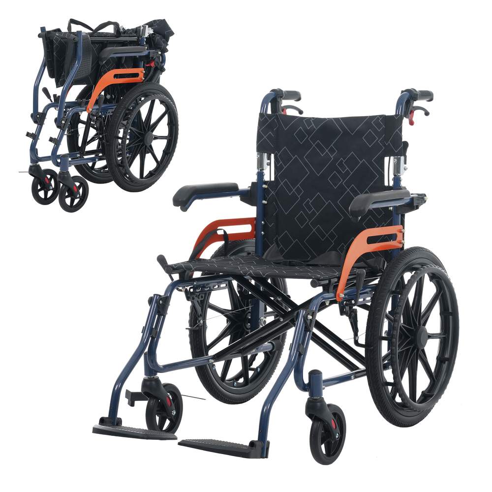 【商品詳細】 Dimensions & Details style="width: 40%;line-height:24px;padding: 12px 16px;background: #F7F8FA;border-right: 1px solid #E5E5E5;border-bottom: 1px solid #E5E5E5;word-break: break-word;white-space: pre-wrap">・素材 style="width: 60%;line-height:18px;padding: 12px 16px;border-bottom: 1px solid #E5E5E5;word-break: break-word;white-space: pre-wrap">アルミ style="width: 40%;line-height:24px;padding: 12px 16px;background: #F7F8FA;border-right: 1px solid #E5E5E5;border-bottom: 1px solid #E5E5E5;word-break: break-word;white-space: pre-wrap">・カラー style="width: 60%;line-height:18px;padding: 12px 16px;border-bottom: 1px solid #E5E5E5;word-break: break-word;white-space: pre-wrap">ブラック style="width: 40%;line-height:24px;padding: 12px 16px;background: #F7F8FA;border-right: 1px solid #E5E5E5;border-bottom: 1px solid #E5E5E5;word-break: break-word;white-space: pre-wrap">・商品サイズ style="width: 60%;line-height:18px;padding: 12px 16px;border-bottom: 1px solid #E5E5E5;word-break: break-word;white-space: pre-wrap">幅64*奥行き95*高88cm style="width: 40%;line-height:24px;padding: 12px 16px;background: #F7F8FA;border-right: 1px solid #E5E5E5;border-bottom: 1px solid #E5E5E5;word-break: break-word;white-space: pre-wrap">・梱包数 style="width: 60%;line-height:18px;padding: 12px 16px;border-bottom: 1px solid #E5E5E5;word-break: break-word;white-space: pre-wrap">1 style="width: 40%;line-height:24px;padding: 12px 16px;background: #F7F8FA;border-right: 1px solid #E5E5E5;border-bottom: 1px solid #E5E5E5;word-break: break-word;white-space: pre-wrap">・梱包サイズ style="width: 60%;line-height:18px;padding: 12px 16px;border-bottom: 1px solid #E5E5E5;word-break: break-word;white-space: pre-wrap">76*74*30cm style="width: 40%;line-height:24px;padding: 12px 16px;background: #F7F8FA;border-right: 1px solid #E5E5E5;border-bottom: 1px solid #E5E5E5;word-break: break-word;white-space: pre-wrap">・重量（N.W.） style="width: 60%;line-height:18px;padding: 12px 16px;border-bottom: 1px solid #E5E5E5;word-break: break-word;white-space: pre-wrap">12.5kg style="width: 40%;line-height:24px;padding: 12px 16px;background: #F7F8FA;border-right: 1px solid #E5E5E5;border-bottom: 1px solid #E5E5E5;word-break: break-word;white-space: pre-wrap">・重量（G.W.） style="width: 60%;line-height:18px;padding: 12px 16px;border-bottom: 1px solid #E5E5E5;word-break: break-word;white-space: pre-wrap">14.94kg style="width: 40%;line-height:24px;padding: 12px 16px;background: #F7F8FA;border-right: 1px solid #E5E5E5;border-bottom: 1px solid #E5E5E5;word-break: break-word;white-space: pre-wrap">・生産国 style="width: 60%;line-height:18px;padding: 12px 16px;border-bottom: 1px solid #E5E5E5;word-break: break-word;white-space: pre-wrap">中国 style="width: 40%;line-height:24px;padding: 12px 16px;background: #F7F8FA;border-right: 1px solid #E5E5E5;border-bottom: 1px solid #E5E5E5;word-break: break-word;white-space: pre-wrap">・組立品/完成品 style="width: 60%;line-height:18px;padding: 12px 16px;border-bottom: 1px solid #E5E5E5;word-break: break-word;white-space: pre-wrap">完成品 【セールスポイント】◎01毎日の移動を、もっと心地よく。使う方の負担を抑え、支える方の操作もしやすい設計。日常のお出かけから通院、ちょっとした外出まで。使用者にも介助者にも寄り添う車椅子です。使用者自走 介助者のサポート◎02【確実な制動で、介助時の操作をサポート】介助ブレーキ搭載：介助者が手元で速度を調整でき、状況に応じた操作が可能です。下部のトリガーを引くことで、ブレーキを解除できます。※この機能は介助者専用です。使用者が坂道で一人で停止することはお控えください。駐車ブレーキ：停車時の不意な動きを防ぎ、乗り降りの際も安心して使用できます。◎03【乗り降りや移乗を考えたサポート構造】跳ね上げ式肘掛け：乗り降りや移乗の際に邪魔にならず、介助動作もスムーズに行えます。フットサポート：使わない時は折りたたんで足元すっきり。立ち上がりや移乗動作を妨げません。安全ベルト・サイドガード：走行中のずれや衣類の巻き込みを防止し、安全性を確保。◎04【軽い力で扱える、スムーズな走行性能】ポリウレタン製タイヤ：耐久性に優れ、安定した走行をサポート。室内外どちらでも扱いやすく、静かな走行感が特長です。滑りにくい波型ハンドリム：雨天や手汗が気になる場面でも、しっかり握れて操作しやすい設計です。◎04【360°回転の前輪】狭い室内や曲がり角でも、軽やかに方向転換できます。【小さな段差もスムーズに対応】日常のちょっとした段差も無理なく進めます。◎05【外出や収納を考えた設計】折りたたみ：取っ手を引くだけで簡単に折りたたみ可能。省スペースで収納できます。自立時でも移動可能。【ポケット付き】小物や荷物をまとめて収納でき、外出時に便利です。◎06【軽さと耐久性を兼ね備えたアルミフレーム】一般的なスチール製フレームに比べて軽量で、持ち運びや操作時の負担を軽減します。また、サビにくく、長期間の使用にも適しています。本体重量：約12.5kg 耐荷重：100kg◎07【お手入れしやすく、清潔を保ちやすい】オックスフォード生地の座面・背もたれ：汚れてもサッと拭き取れて、日常のお手入れが簡単です。◎08【組み立て不要で、すぐに使える】面倒な組み立て作業は不要。箱から取り出して、そのまま使用できます。【材質】Aluminium【サイズ】77 x 72.5 x 29.5 cm【重量】14.94 kg