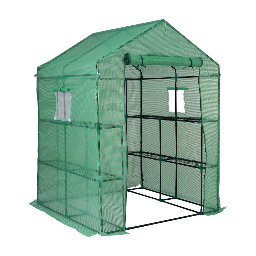 【商品詳細】 Dimensions & Details style="width: 40%;line-height:24px;padding: 12px 16px;background: #F7F8FA;border-right: 1px solid #E5E5E5;border-bottom: 1px solid #E5E5E5;word-break: break-word;white-space: pre-wrap">・素材 style="width: 60%;line-height:18px;padding: 12px 16px;border-bottom: 1px solid #E5E5E5;word-break: break-word;white-space: pre-wrap">パイプ、棚板：スチール ジョイント：ポリプロピレン（PP樹脂） ビニールカバー：PEメッシュシート style="width: 40%;line-height:24px;padding: 12px 16px;background: #F7F8FA;border-right: 1px solid #E5E5E5;border-bottom: 1px solid #E5E5E5;word-break: break-word;white-space: pre-wrap">・カラー style="width: 60%;line-height:18px;padding: 12px 16px;border-bottom: 1px solid #E5E5E5;word-break: break-word;white-space: pre-wrap">ホワイト style="width: 40%;line-height:24px;padding: 12px 16px;background: #F7F8FA;border-right: 1px solid #E5E5E5;border-bottom: 1px solid #E5E5E5;word-break: break-word;white-space: pre-wrap">・商品サイズ style="width: 60%;line-height:18px;padding: 12px 16px;border-bottom: 1px solid #E5E5E5;word-break: break-word;white-space: pre-wrap">143*142*196cm style="width: 40%;line-height:24px;padding: 12px 16px;background: #F7F8FA;border-right: 1px solid #E5E5E5;border-bottom: 1px solid #E5E5E5;word-break: break-word;white-space: pre-wrap">・梱包数 style="width: 60%;line-height:18px;padding: 12px 16px;border-bottom: 1px solid #E5E5E5;word-break: break-word;white-space: pre-wrap">1 style="width: 40%;line-height:24px;padding: 12px 16px;background: #F7F8FA;border-right: 1px solid #E5E5E5;border-bottom: 1px solid #E5E5E5;word-break: break-word;white-space: pre-wrap">・梱包サイズ style="width: 60%;line-height:18px;padding: 12px 16px;border-bottom: 1px solid #E5E5E5;word-break: break-word;white-space: pre-wrap">91*28.5*19cm style="width: 40%;line-height:24px;padding: 12px 16px;background: #F7F8FA;border-right: 1px solid #E5E5E5;border-bottom: 1px solid #E5E5E5;word-break: break-word;white-space: pre-wrap">・重量（N.W.） style="width: 60%;line-height:18px;padding: 12px 16px;border-bottom: 1px solid #E5E5E5;word-break: break-word;white-space: pre-wrap">11.1kg style="width: 40%;line-height:24px;padding: 12px 16px;background: #F7F8FA;border-right: 1px solid #E5E5E5;border-bottom: 1px solid #E5E5E5;word-break: break-word;white-space: pre-wrap">・重量（G.W.） style="width: 60%;line-height:18px;padding: 12px 16px;border-bottom: 1px solid #E5E5E5;word-break: break-word;white-space: pre-wrap">12.1kg style="width: 40%;line-height:24px;padding: 12px 16px;background: #F7F8FA;border-right: 1px solid #E5E5E5;border-bottom: 1px solid #E5E5E5;word-break: break-word;white-space: pre-wrap">・生産国 style="width: 60%;line-height:18px;padding: 12px 16px;border-bottom: 1px solid #E5E5E5;word-break: break-word;white-space: pre-wrap">中国 style="width: 40%;line-height:24px;padding: 12px 16px;background: #F7F8FA;border-right: 1px solid #E5E5E5;border-bottom: 1px solid #E5E5E5;word-break: break-word;white-space: pre-wrap">・組立品/完成品 style="width: 60%;line-height:18px;padding: 12px 16px;border-bottom: 1px solid #E5E5E5;word-break: break-word;white-space: pre-wrap">組立品 style="width: 40%;line-height:24px;padding: 12px 16px;background: #F7F8FA;border-right: 1px solid #E5E5E5;border-bottom: 1px solid #E5E5E5;word-break: break-word;white-space: pre-wrap">・耐荷重 style="width: 60%;line-height:18px;padding: 12px 16px;border-bottom: 1px solid #E5E5E5;word-break: break-word;white-space: pre-wrap">6.5kg（一段あたり） 商品の説明： ◆01植物を守る理想的なシェルター植物を守る 厳しい天候から大切な植物をしっかりとガードする温室です。 背の高い植物やさまざまなサイズの鉢植えにも対応可能な広々としたスペースを確保しています。 内部での作業も快適に行え、植物のお世話がスムーズです。 野菜やハーブ、家庭菜園に サポテン・多肉植物に 対策の難しい霜に備えて 風　　雨　　害虫　　霜 また、自転車やガーデニング道具を雨風から守るための収納スペースとしても活用できます。多機能性が特徴で、幅広い用途に対応します。 ◆02四季を通じて使える魅力 冬 寒さから植物を守り、越冬を助けるための快適な環境を提供します。 霜や低温の影響を受けやすい温暖地域原産の植物も、安心して育てられます。 夏 直射日光を和らげ、葉焼けを防ぐための対策が取れます。遮光シートを利用すれば、特に日差しに弱い植物にも安心。 また、突発的な豪雨からも植物を守ることができ、ガーデニングを存分に楽しめます。 ◆03光合成を促進する設計UVカット加工の透明ビニールカバーで強い日差し温室は日中、しっかりと太陽光を取り込み、光合成を促進します。紫外線を軽減し、植物をしっかりと保護するための工夫が施されています。 ◆04温度管理と防水性 PVC生地は日中の熱を保持し、夜間も内部の温度を安定させます。外気温の低下による冷え込みや霜の発生を防ぎ、植物を安全に守る機能を持っています。 ◆05余裕のある入室スペース 人が入れる大容量温室です。2列の仕切りは空間を活用し、より多くの植物や盆栽を置くことができます。 ◆06耐久性のあるビニールカバー 厚手の糸入りビニールカバーは、薄手のものよりも長持ちし、半透明の特性によって光を反射させ、内部を明るく保ちます。雨風から植物や道具をしっかり守ります。 ◆07出入りラクラク！ファスナーで開閉もスムーズ ファスナー付きドアで手軽に開け閉めできるため、使用がとても便利です。 優れた密閉性がほこりや虫の侵入を防ぎ、大切な植物をしっかり保護します。さらに高い耐久性で、頻繁に使用する場所でも安心してご利用いただけます。 チャックを使って簡単に巻き上げられるロール式開閉設計で、大きく開口し、出入りがスムーズです。植物をしっかり守りながら、作業時に邪魔にならないのも特徴です。 ◆08換気網戸窓付き 左と右には通気口があり、通気性が非常に良好です。メッシュ仕様により虫の侵入を防ぎつつ、換気がしっかり行えます。 カーテンを下ろすことで保温効果も得られます。 魔術テープでしっかり締めます。 ◆09転倒防止の紐とペグ付き 転倒防止用のロープとペグが付属しており、ヒモをつなげて近くの柱や地面にしっかりと固定可能です。 強風時でも安心してご使用いただけます。 ご注意 本製品は、ペグで固定していても強風等の影響を受けると破損したり転倒したりす る恐れがあります。天候の悪化の恐れがある場合には、事前にカバーを取り外したり、 撤去するようにしてください。 本製品による損害につきましては 保証しかねますので、 予めご了承ください。 ◆10取り外し可能な網状棚板 網状の棚板は乗せるだけの簡単設置。 環境に応じた自由なレイアウト変更ができるため、植物の配置を柔軟にアレンジできます。 ◆11固定できる紐付き カバーはフレームにしっかりと固定できる紐が付いており、安定感を提供します。 入口を巻き上げた後は、簡単に固定できるため、作業がスムーズに行えます。 ◆12簡単な組み立て 工具不要で簡単に組み立てられ、部品を差し込むだけで迅速にセットアップ可能です。手間いらずで、すぐに使用開始できます。 【セールスポイント】◎01 植物を守る理想的なシェルター植物を守る厳しい天候から大切な植物をしっかりとガードする温室です。背の高い植物やさまざまなサイズの鉢植えにも対応可能な広々としたスペースを確保しています。内部での作業も快適に行え、植物のお世話がスムーズです。◎02四季を通じて使える魅力冬寒さから植物を守り、越冬を助けるための快適な環境を提供します。霜や低温の影響を受けやすい温暖地域原産の植物も、安心して育てられます。夏直射日光を和らげ、葉焼けを防ぐための対策が取れます。遮光シートを利用すれば、特に日差しに弱い植物にも安心。また、突発的な豪雨からも植物を守ることができ、ガーデニングを存分に楽しめます。◎03光合成を促進する設計UVカット加工の透明ビニールカバーで強い日差し温室は日中、しっかりと太陽光を取り込み、光合成を促進します。紫外線を軽減し、植物をしっかりと保護するための工夫が施されています。◎04温度管理と防水性PVC生地は日中の熱を保持し、夜間も内部の温度を安定させます。外気温の低下による冷え込みや霜の発生を防ぎ、植物を安全に守る機能を持っています。【材質】Steel【サイズ】93 x 28 x 24 cm【重量】12.1 kg