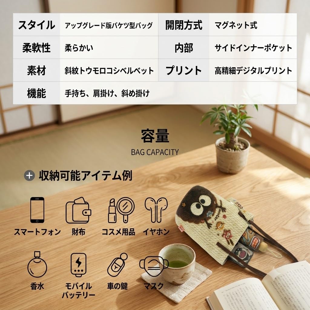 トートバッグ レディース 大容量 エコバッグ 3WAY ショルダー 斜めがけ 軽量 底マチ補強 マルチデザイン 通勤 おしゃれ バケツバッグ | RPET100%再生 × GRS4.0認証 ?3WAY ハンド/ショルダー/斜め掛け ?大容量で通勤もお出かけもこれ1つ ?母の日?バレンタイン?クリスマ h-qualitymart-10020360 H-Quality Mart サンプル画像3