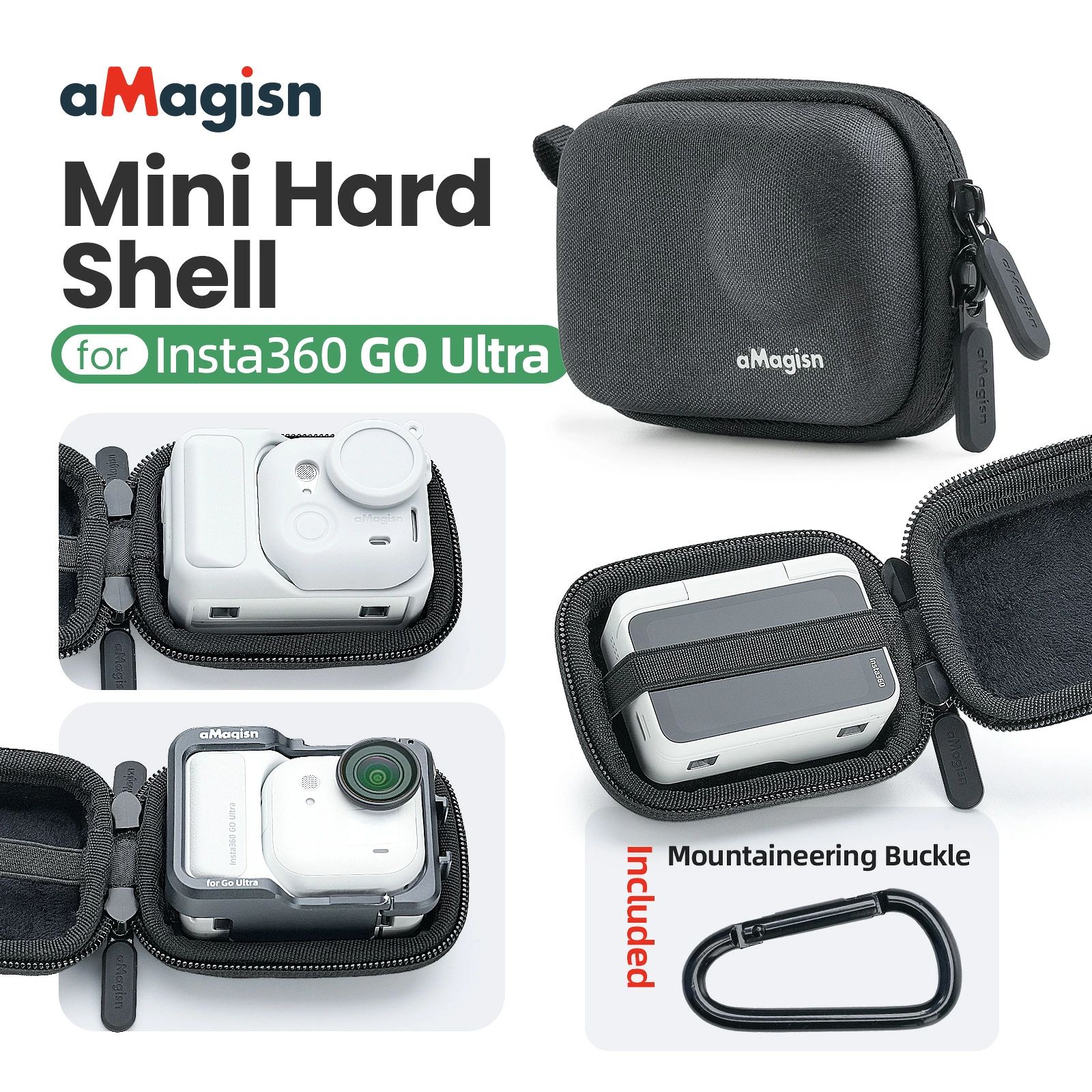 【互換品】Insta360 GO Ultra インスタ360 go ultra 対応 収納ケース カメラケース カメラポーチ 収納ポーチ ガジェットポーチ 小型 軽量 コンパクト アクションカメラ アクセサリー h-qualitymart-10023361 H-Quality Mart サンプル画像3