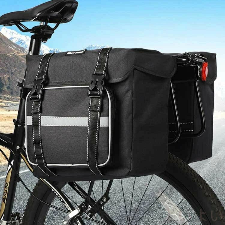 自転車用 サイドバッグ 自転車 リアバッグ 25L 自転車 バッグ 大型 パニアバッグ ...