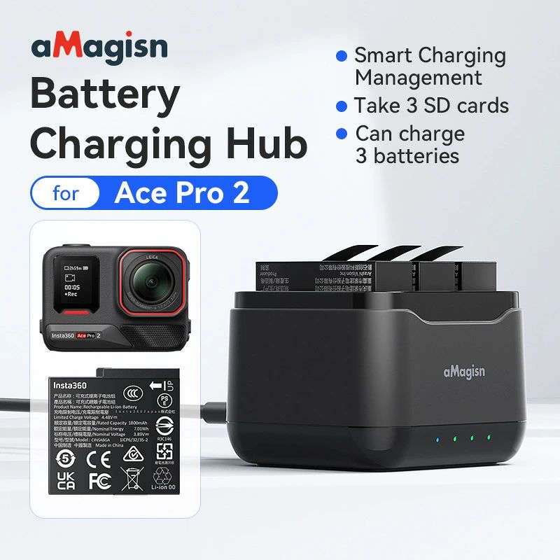【互換品】Insta360 Ace Pro 2 インスタ360 ace pro2 対応 バッテリー充電器 充電...