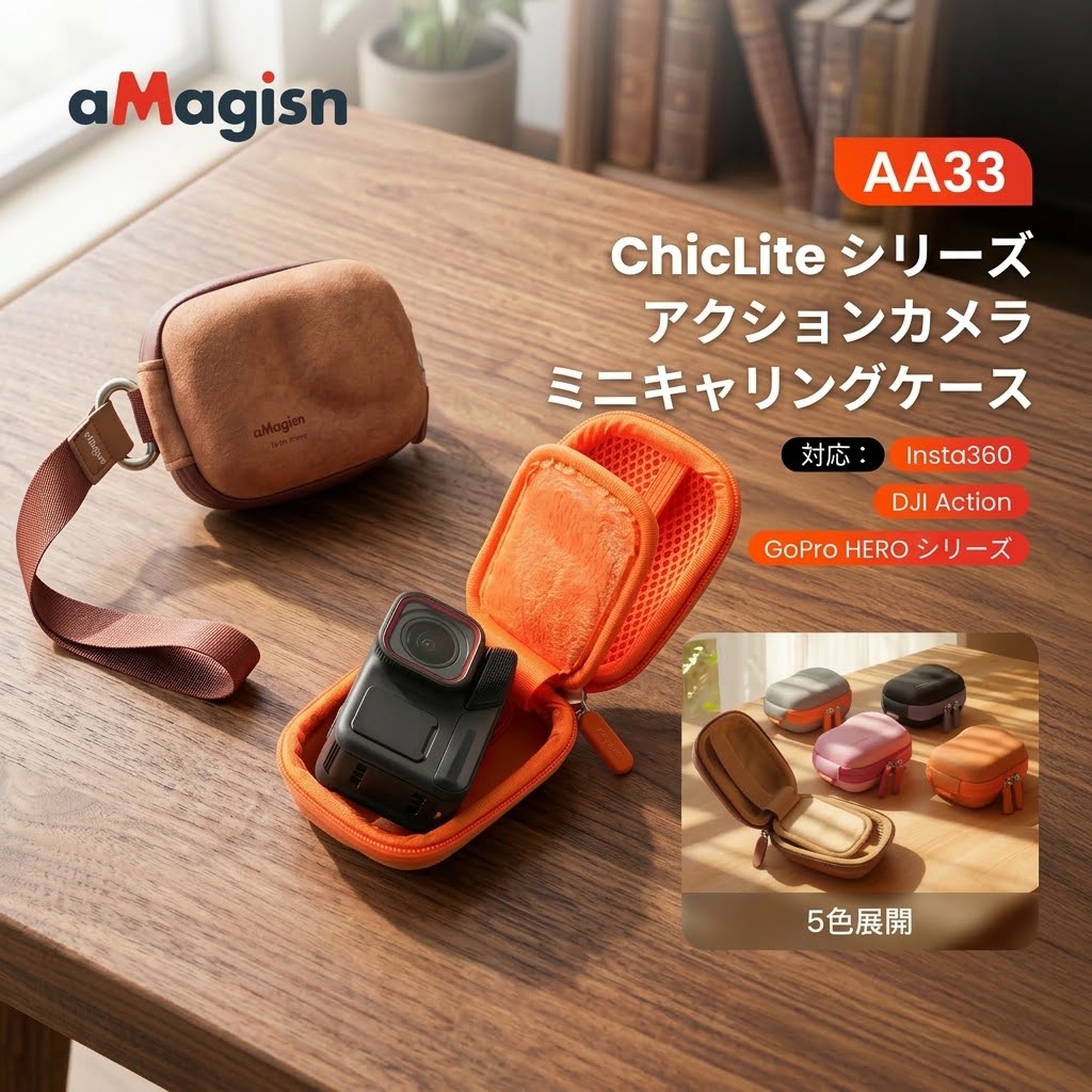 【互換品】アクションカメラ 収納ケース カメラケース ミニ ガジェットポーチ 小物入れ ハードケース 対応 Insta360 Go Ultra Ace Pro 2 GO 3S インスタ360 DJI Osmo Action 6 5 Pro 4 Osmo Nano GoPro HERO 13 12 11 10 9 8 全5色 h-qualitymart-10025272 H-Quality Mart サンプル画像2