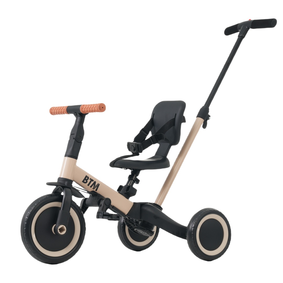【商品詳細】【セールスポイント】【一台4役】手押し三輪車モード、三輪車モード、ランニングバイクモード、自転車モード。様々な使い方があり、工具なしで組み合わせできです。お子様の成長に合わせて4階段でご使用いただけます。【高さ調整可能】 お子様の体型に合わせて、サドルとハンドルの高さを調整できます。【持ち運びに便利】軽量で簡単に持ち上げられます。外出先での持ち運びにも便利です。【かじとりでき】コントロールバーは心地良い素材を使用し、ママの操作をもっと安くなります。それに、コントロールバーの長さは4段階調節できます。かじとりできます。【車輪衝撃吸収と滑り止めシステム、安心安全】空気入れ不要な発泡タイヤを採用しています。室内で使用しても床を傷つけにくいです。平らでない道路の衝撃を軽減し、運転の安定性、快適性、安全性を向上させます。【品質保証】【EN71】取得済み！乳幼児向け製品は【EN71】という規定が発行され、対象年齢や使用目的など、様々な角度から玩具の安全性について検査されます。【材質】Metal【サイズ】69 x 39 x 17 cm【重量】6.5 kg