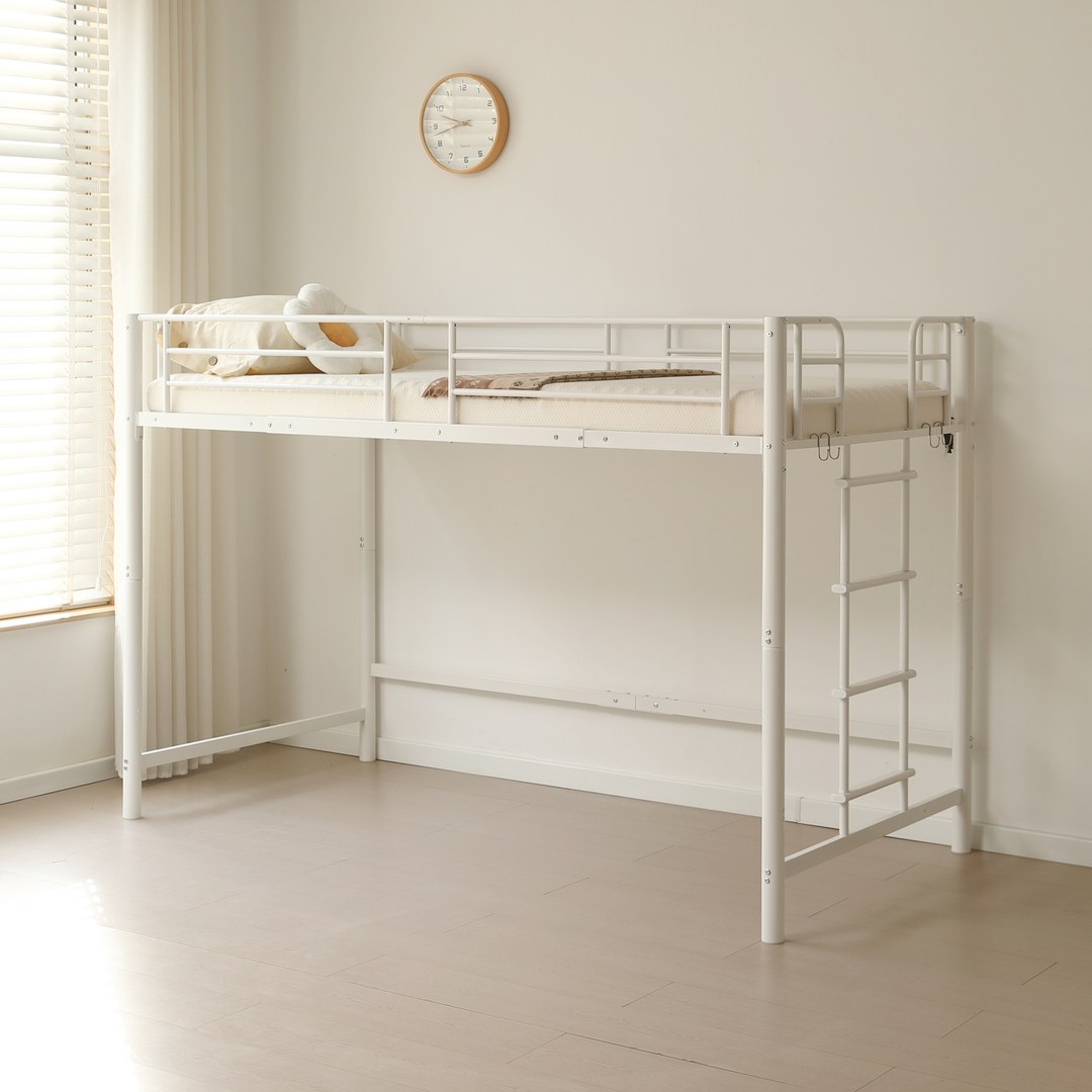 【2営業日以内に発送】【高さ140cm】ロフトベッド パイプベッド シングル 耐荷重15...