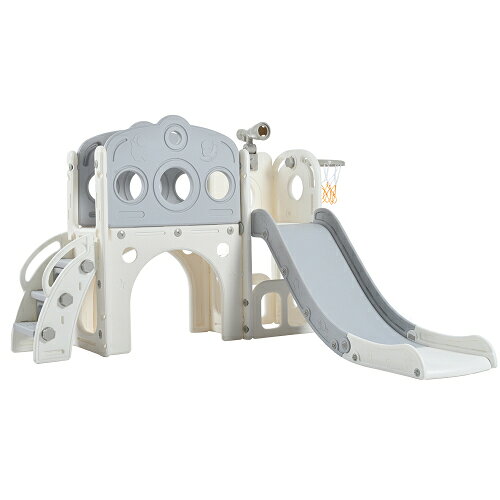 【商品詳細】Dimensions & Details・素材HDPE・カラーピンク+パープル、ブルー、ホワイト+グレー・商品サイズ144*138*95.5cm・梱包数1・梱包サイズ100*56*35cm・重量（N.W.）12.8kg・重量（G.W.）14.8kg・生産国中国・組立品/完成品組立品・安全基準EN71認証済みFeatures商品の説明：◆01秘密の遊び場気分が味わえます！素晴らしい子供時代を!以下のお悩みがありますか？天候のため、外出で遊べない部屋には子供の運動に適した道具なし外遊び時間なし公園の遊具は不潔天気を問わず、いつでも遊べる大型遊具新登場!さまざまな機能で楽しくお使いいただけます！1.滑り台2.バスケットゴール3.クライミング4.収納スペース5.テレスコープ◆02クライミングの練習！登り方や歩き方の練習が非常に重要です全身を使って登ったり、降りたり、くぐったりして遊ぶことで、筋力バランス感覚柔軟性養われます！ クライミングの安全も考えられた！ちょうどつかめる手すり　子供の安全を守る 安全性高い！お子様の歩幅を考えて、各段ステップの間隔には10cmの余裕があります。また、踏み外し防止のフロントパネルもあります 。ステップと通路は凹凸していて滑りにくいです。設計で小さいお子様でも簡単に安全に上がります。お子様の安全のために、手すりの高さもちょうどいいです。◆02ハイハイの練習もできる！子供がハイハイをするのにも役立ちます。お家の中でトンネルごっこを楽しめて、思い切り体を鍛えます。◆03超~長い滑り台加速ゾーン、減速ゾーン、緩衝ゾーンに分かれています。スロープは約132cmと、長くてなだらか。お子様が滑り終わりに、おしりがドシンと落ちる心配がございません。◆04ゆったりしたスペーススロープの幅は32cm、高さは59cmです。滑り台の楽しさを味わうことができ、しかも安全です!スロープにも手すりがあります。お子様が一人でも遊べます！◆05バスケットゴール付きゴールの高さは約93cmです。室内でも素晴らしいトレーニングになります。※ボールは付属しておりません。◆06テレスコープもある！回転できるテレスコープがついており、お子様の好奇心を刺激します。テレスコープの中で、特別な世界を見つけて、お子様の想像力もゆたかになります。◆07大容量の収納スペース付き!遊具の左右には収納スペースがありますおもちゃがたくさんあっても、収納できます。もう部屋が乱雑になる心配はありませんタイプA:一つの収納スペースタイプB：二つの収納スペース◆08安全性満点！ぐらつきにくい安定性もしっかり考えられたバランス設計で、お子様の遊びをサポートします。接触面をツルツルにささくれなどがなくて、安心してご利用ください！◆09高品質のHDPEを採用原料の安全性をしっかり管理し、HDPE材質を採用し、匂いがなく、エコでより安全安心! ◆10安全性テストに合格ヨーロッパ規格【EN71】を取得済み【セールスポイント】◎01【クライミングの練習】登り方や歩き方の練習が非常に重要です全身を使って登ったり、降りたり、くぐったりして遊ぶことで、筋力バランス感覚柔軟性養われます！◎02 【安全性高い！】お子様の歩幅を考えて、各段ステップの間隔には10cmの余裕があります。また、踏み外し防止のフロントパネルもあります 。◎03【ハイハイの練習もできる！】子供がハイハイをするのにも役立ちます。お家の中でトンネルごっこを楽しめて、思い切り体を鍛えます。◎04【超~長い滑り台】加速ゾーン、減速ゾーン、緩衝ゾーンに分かれています。スロープは約132cmと、長くてなだらか。お子様が滑り終わりに、おしりがドシンと落ちる心配がございません。【材質】HDPE【サイズ】100 x 56 x 35 cm【重量】15.6 kg