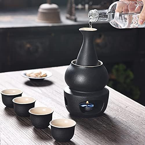 日本酒の温め方革命 陶磁器の極上燗器セット 徳利とおちょこの調和 贈答用にも喜ば...