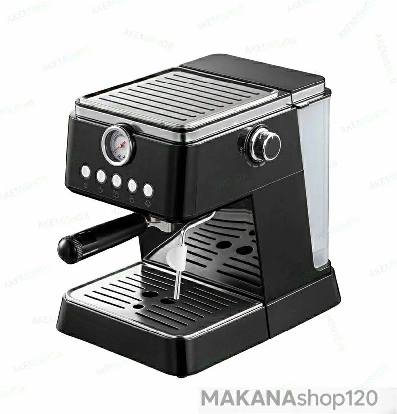 商品詳細 サイズ 234*313*300mm 重量 3.6kg 水タンク容量 1.5L 定格電圧 110V 60Hz 定格電力 1300W 特徴 特徴： ★20Barの安定した圧力でコーヒー粉をしっかり抽出し、濃厚なオイルを生成し、コーヒーの香りを漂わせます。 本格コーヒーの豊かな味わいをそのままに。 抽出されたコーヒーはまろやかな味わいです。 ★スチームノズルの角度は自由に調整でき、スチームは強くてパワフル、ミルクの泡は繊細で鮮やかで、ラテアートも簡単にできます。 ★35ml定量抽出・70ml定量抽出・マニュアル抽出・スチームの4つのモードを搭載。ワンタッチでお好みの抽出が可能です。取り外し可能な水タンクやカップ加熱機能など、機能も充実しており、操作も簡単です。 ★自宅でバリスタ ラテやカプチーノを淹れたり、マキアの気分を楽しんだりできます。 おしゃれで耐久性があり、お手入れも簡単なので、ご自宅用だけでなく、新年の贈り物や誕生日プレゼントとしても最適です。 ※ご注意：本製品の電源プラグはアメリカ規格なので、変換アダフターは必要です。そのため、変換アダプターを同梱のうえお届けしております。