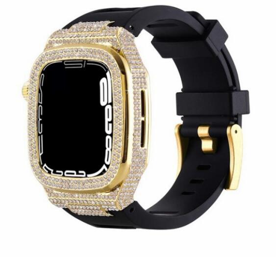 アップルウォッチ キラキラ　Apple Watch バンド ベルト ケース 一体型 高級 人気 ...