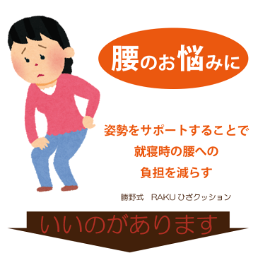 メイダイ 腰痛対策に膝下枕・腰枕として極小ビーズクッション[勝野式 RAKUひざクッション]【即納】