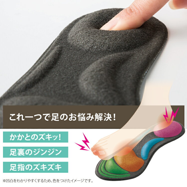 可愛い中敷き [ ふわふわインソール ネコ柄 3色組 ] 可愛い ネコ柄 インソール 衝撃吸収 アーチサポート 扁平足 インソール 土踏まず ねこ中敷 中敷き 疲労軽減 衝撃吸収 扁平足 疲れないインソール 気持ちいい インソール ネコグッズ かわいい 中敷き クッション