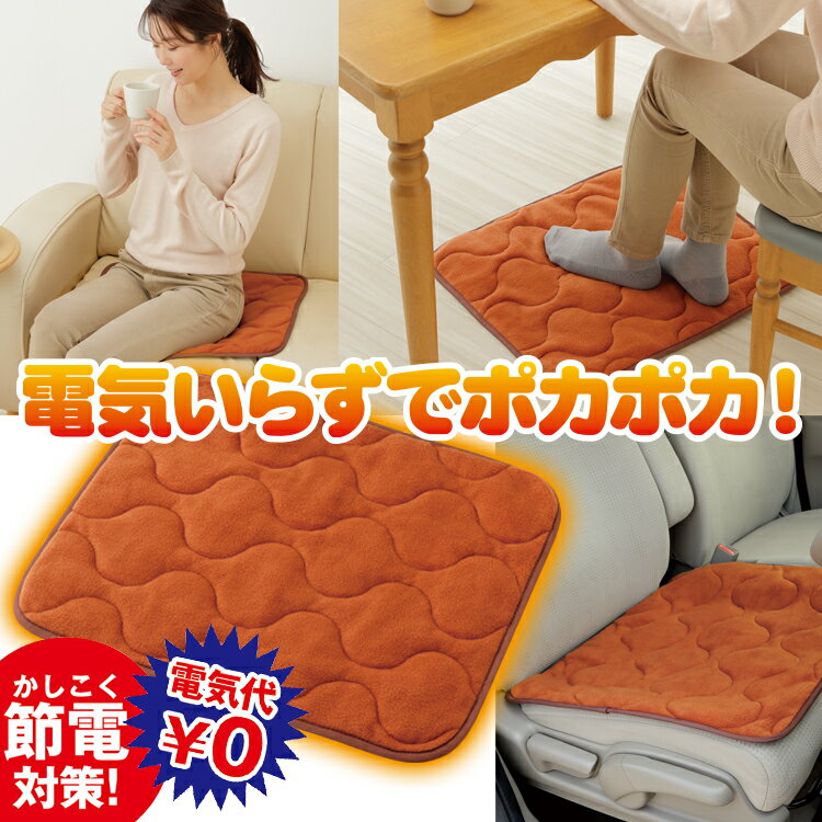 ミニラグ [ more hot 暖暖あったかどこでもパッド ] メイダイ 電気不要 あったかマット ( あったか敷きパッド ) マット 洗える 床暖房不要 マット あたたかい 洗える 敷パッド 敷パット 防寒 暖かい毛布 c1
