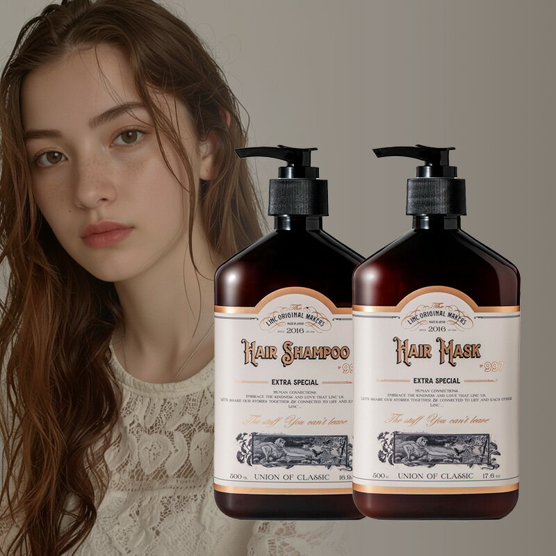 Rakuten - 【ガチャを引いてMAX10%】リンク オリジナル メーカーズ ヘアシャンプー 997 500ml ＋ ヘアマスク 997 500g ポンプセット[No.997 シャンプー トリートメント 低刺激 優しい マイルド ふけ かゆみ 潤い うるおい 潤う うるおう 保湿 頭皮 環境 補修 送料無料]