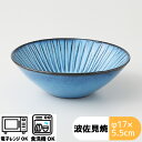 BLUE彫 反ボウル(中) | φ17×5.5cm 電子レンジ可 食洗器可 陶器 食器 料理 和食器 深皿 かっこいい 日本製 保存 ブルー しのぎ 模様 手彫 職人技 大人 利左エ門窯 hasami ボウル サラダ 手彫り ブルー 彫り うつわ おかず 食卓 贅沢 プレゼント