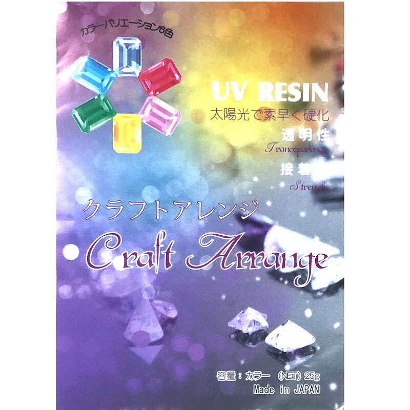 【閉店Saleポイント10倍!!】カラーUV レジン液 クラフトアレンジ 紫外線効果樹脂 25g 日本製 デコ レジンクラフト アクセサリーパーツ ハンドメイド 手芸 ビーズ アクセサリー作り h-various-10000386 ハンドメイド Various サンプル画像2